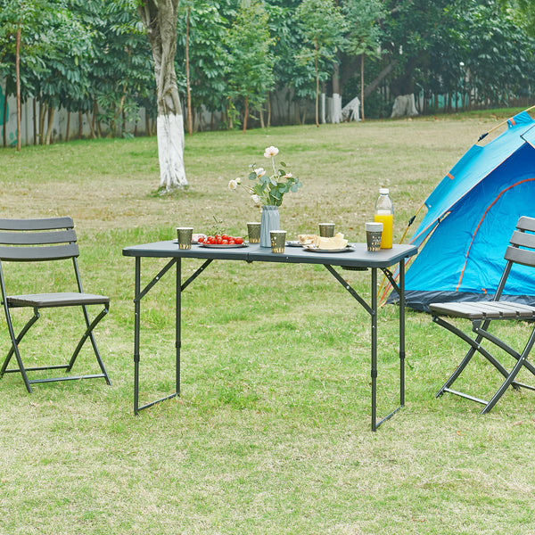 Hopfällbart campingbord Adelfia 120x60 cm [en.casa]