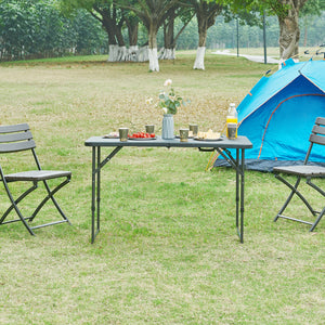 Hopfällbart campingbord Adelfia 120x60 cm [en.casa]