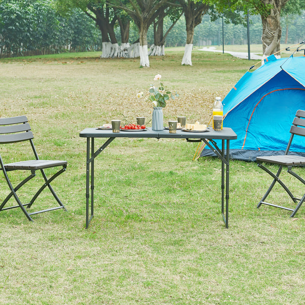 Hopfällbart campingbord Adelfia 120x60 cm [en.casa]