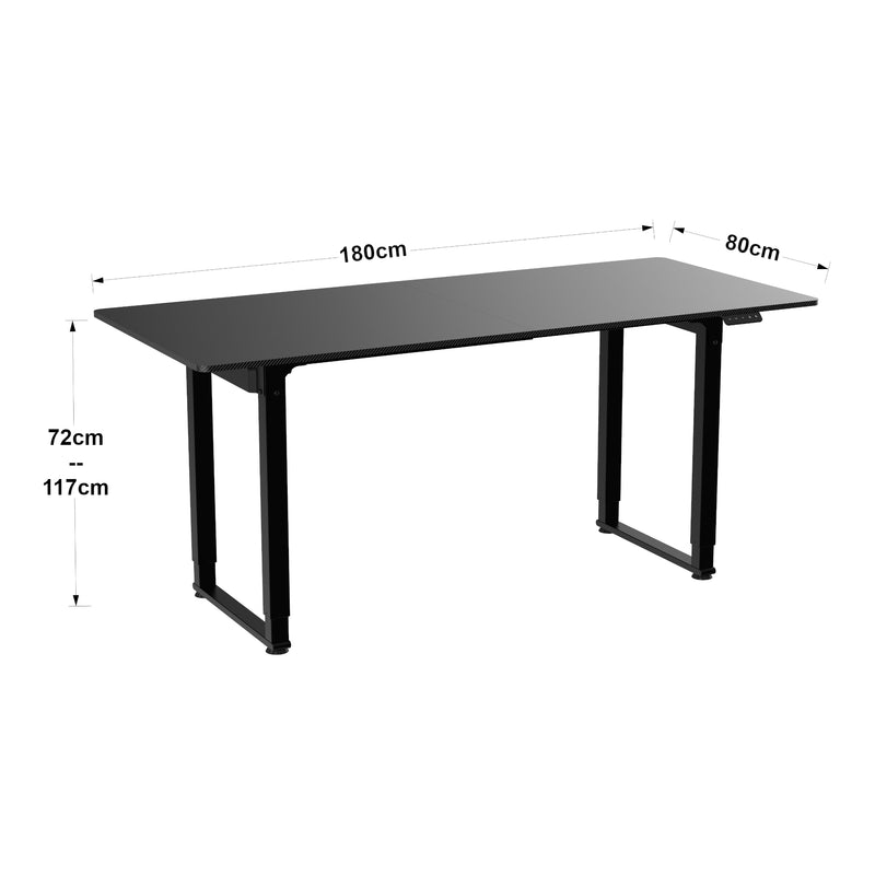 Måttskiss Höj- och sänkbar skrivbord Kirkkonummi [pro.tec]