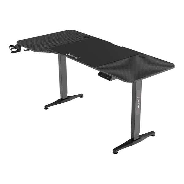 Höj och sänkbart skrivbord Oxnard sitt/stå L-format 160x60/75 cm [pro.tec] välj modell