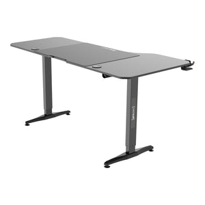 Höj och sänkbart skrivbord Oxnard sitt/stå L-format 160x60/75 cm [pro.tec] välj modell