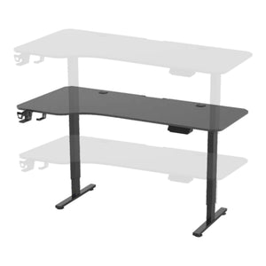 Höj och sänkbart skrivbord Oxnard sitt/stå L-format 160x60/75 cm [pro.tec] välj modell