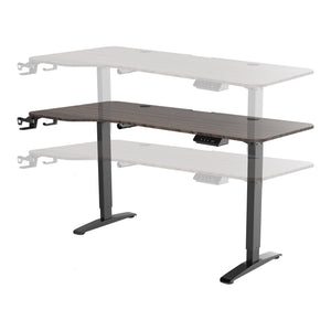 Höj och sänkbart skrivbord Oxnard sitt/stå L-format 160x60/75 cm [pro.tec] välj modell
