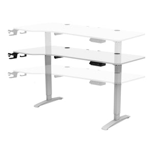 Höj och sänkbart skrivbord Oxnard sitt/stå L-format 160x60/75 cm [pro.tec] välj modell