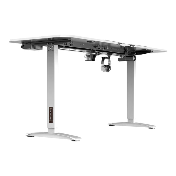Höj och sänkbart skrivbord Oxnard sitt/stå L-format 160x60/75 cm [pro.tec] välj modell