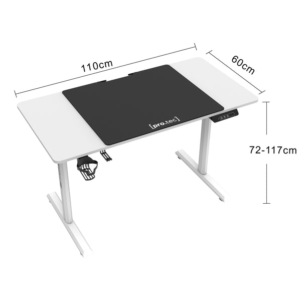 Höj- och sänkbart bord Pomona elektriskt 110x60cm [pro.tec]