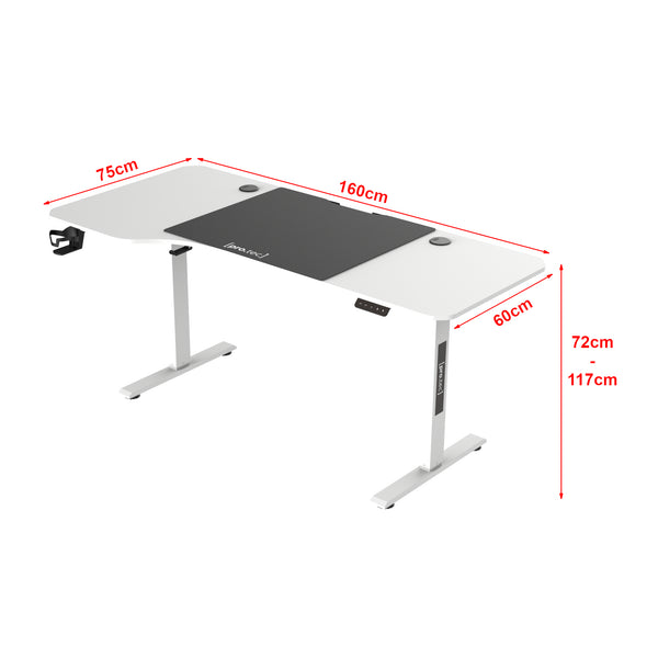 Höj och sänkbart skrivbord Stryn 72 - 117 cm [pro.tec] välj modell