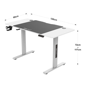 Höj och sänkbart skrivbord Stryn 72 - 117 cm [pro.tec] välj modell