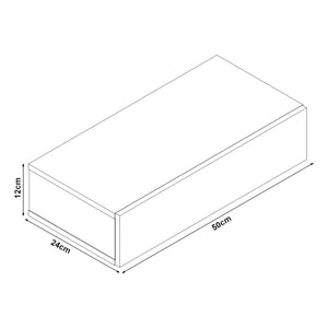 Vägghylla/Sängbord med låda [en.casa] välj modell