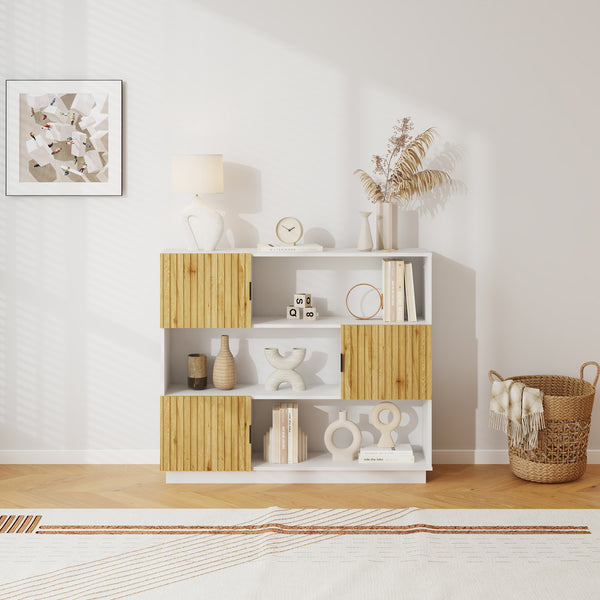 Bokhylla Verhundar 102x120x30 cm [en.casa]