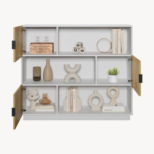 Bokhylla Verhundar 102x120x30 cm [en.casa]