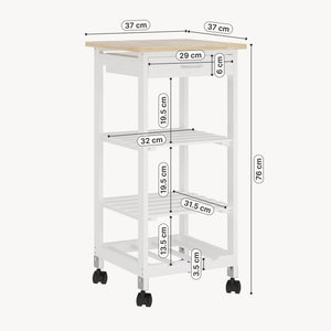 Serveringsvagn Biel 76x37x37 cm [en.casa]