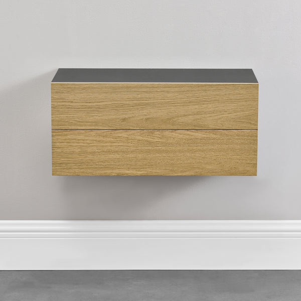 Vägghylla/Sängbord med låda set om 2 [en.casa] välj modell