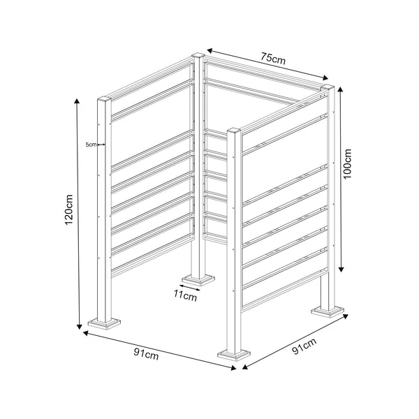 Soptunnesskydd Uusikaupunki [en.casa] välj modell