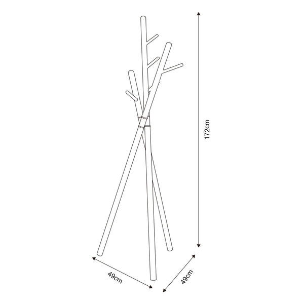 Garderobsställ Laerdal 172x49x49 cm stål [en.casa]