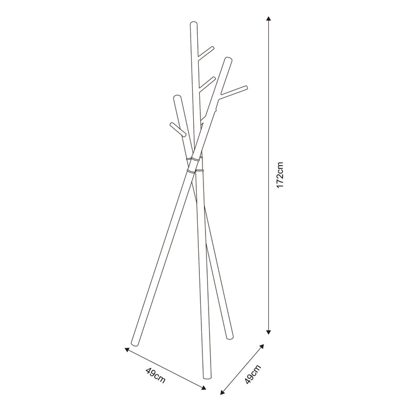 Måttskiss Garderobsställ Laerdal 172x49x49 cm stål [en.casa]