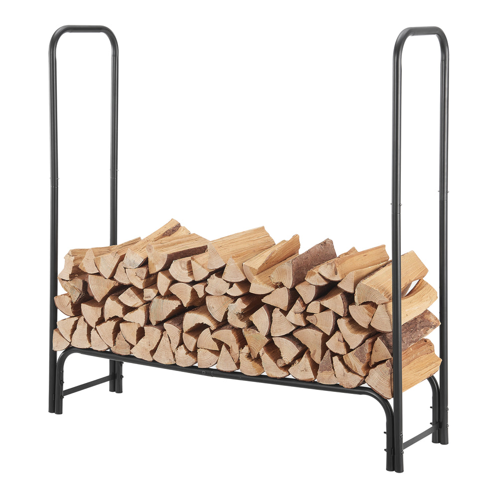Vedställ Kwethluk stål 124x124x34,5cm svart [casa.pro] - premiumXL