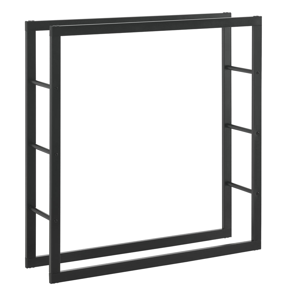 Vedställ Täby stål svart i olika storlekar [en.casa] - premiumXL