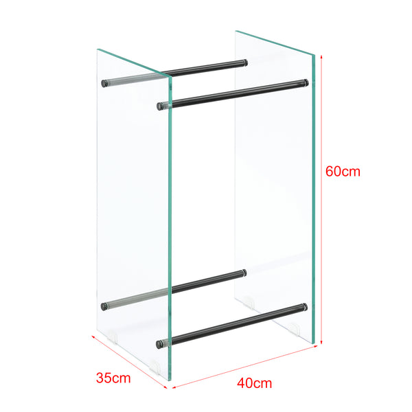 Vedförvaring Oshawa vedställ härdat glas med golvskydd [en.casa] välj modell