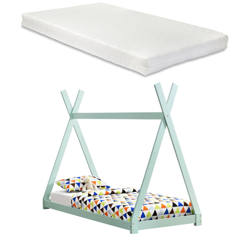 Juniorsäng Onejda tipisäng inkl. madrass 200x90cm furu [en.casa] välj modell