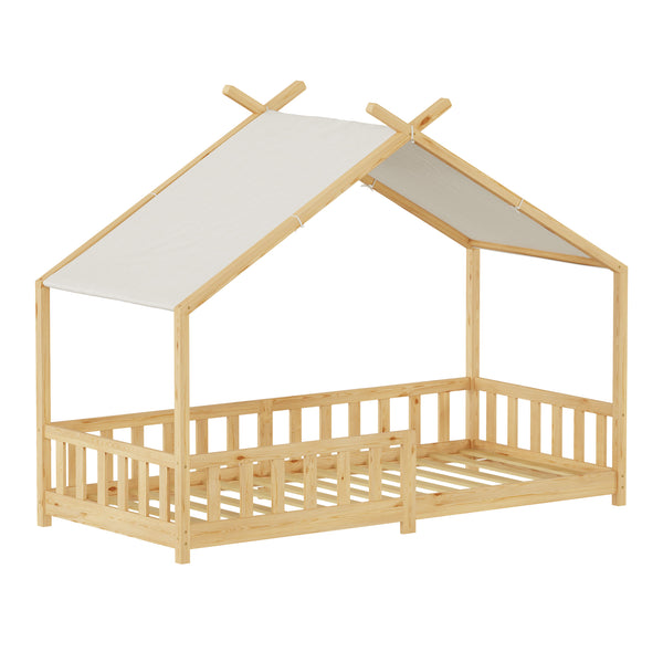 Husbädd Rila i Montessoristil med sänggrind 90x200 cm [en.casa]