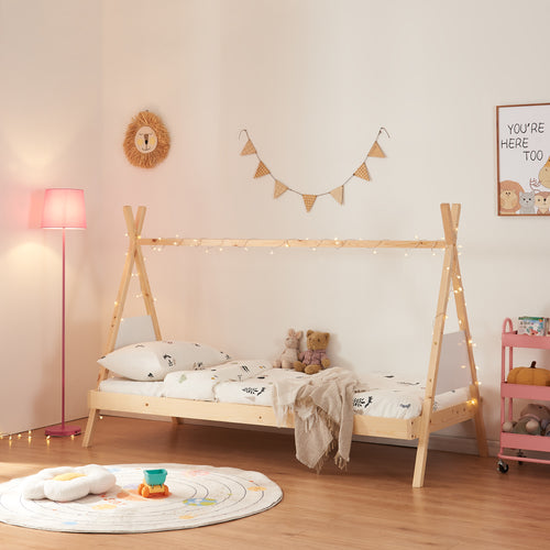 Tipi - Säng Siikajoki 90x200cm furu natur [en.casa] - premiumXL