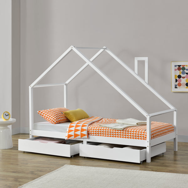 Juniorsäng Hussäng Assling 200x90 cm furu [en.casa] välj modell