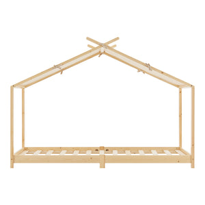 Husbädd Barnsäng Brome i trä 90x200 cm med ribbotten [en.casa]
