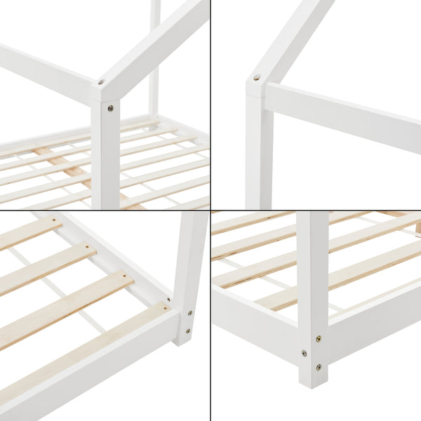 Juniorsäng Cerro hussäng furu vit matt, lackad [en.casa] välj modell