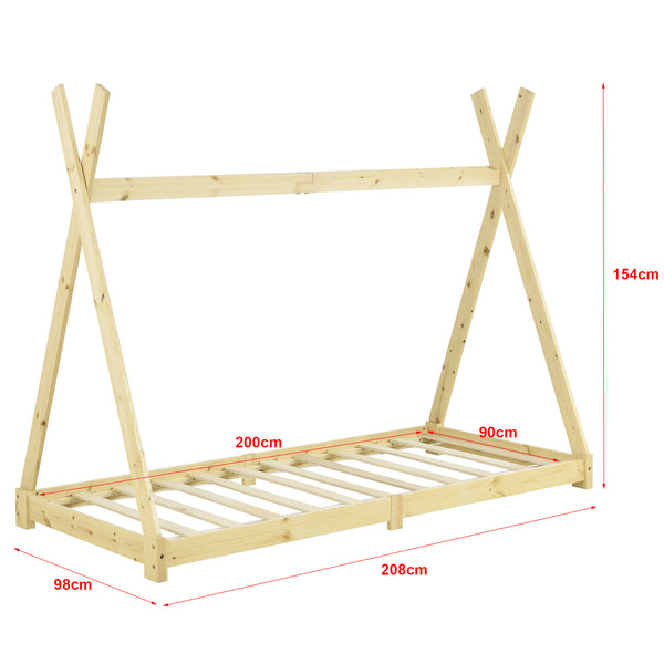 Juniorsäng Höri tipisäng 200x90cm furu [en.casa] välj modell