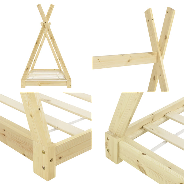 Juniorsäng Höri tipisäng 200x90cm furu [en.casa] välj modell