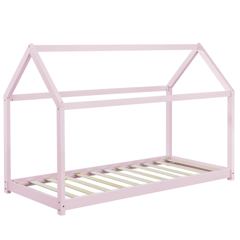 Måttskiss Juniorsäng Hussäng inkl. madrass 200x90cm furu [en.casa] välj modell