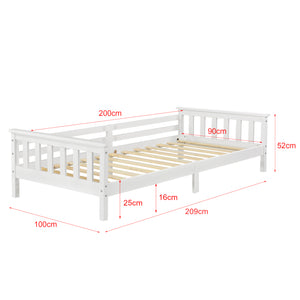 Juniorsäng Nuuk inkl. madrass furu [en.casa] välj modell