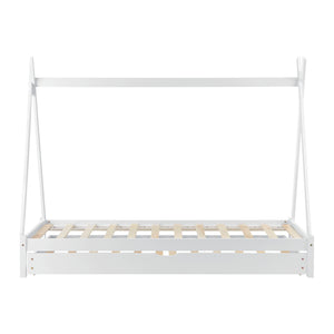 Juniorsäng Cree tipisäng utförande med utdragbar undersäng furu 190x90cm [en.casa] välj modell