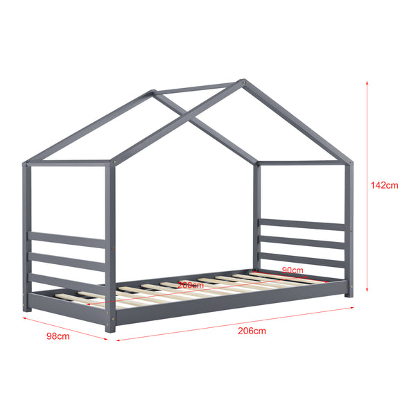 Juniorsäng Vardø hussäng 200x90 cm furu [en.casa] välj modell