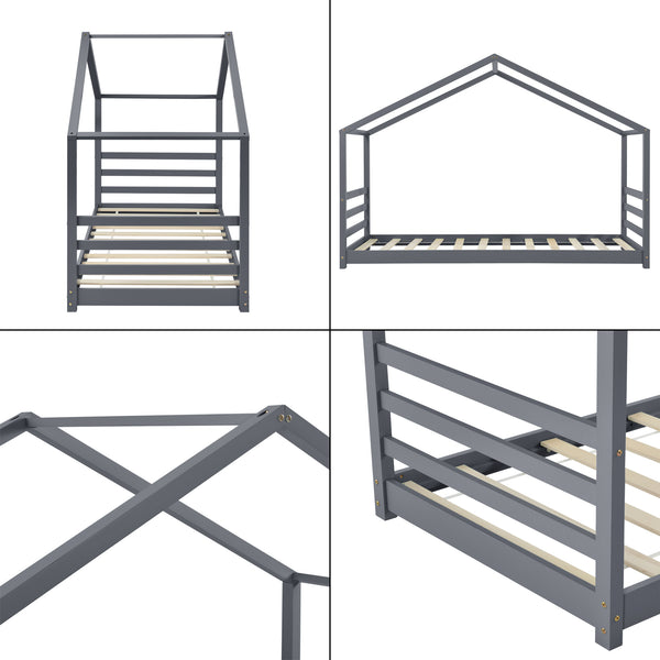 Juniorsäng Vardø hussäng 200x90 cm furu [en.casa] välj modell