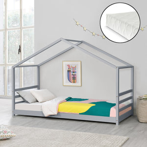 Juniorsäng Vardø inkl. madrass furu [en.casa] välj modell