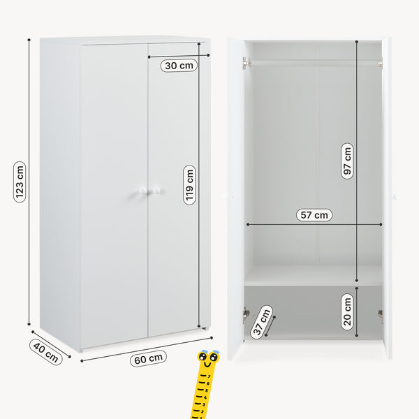 Garderob Beldinupp 123x60x40 cm [en.casa]