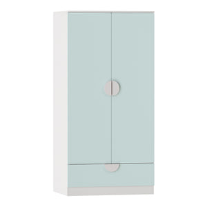 Barnklädesskåp Sandnes med låda [en.casa]