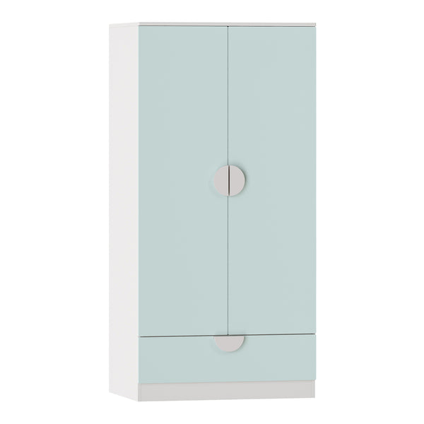 Barnklädesskåp Sandnes med låda [en.casa]