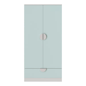 Barnklädesskåp Sandnes med låda [en.casa]