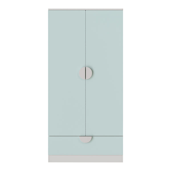 Barnklädesskåp Sandnes med låda [en.casa]