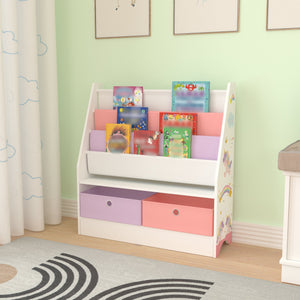 Barnhylla Neda 74x71x23 cm 3 fack och 2 lådor [en.casa] välj modell