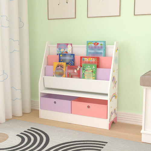 Barnhylla Neda 74x71x23 cm 3 fack och 2 lådor [en.casa] välj modell