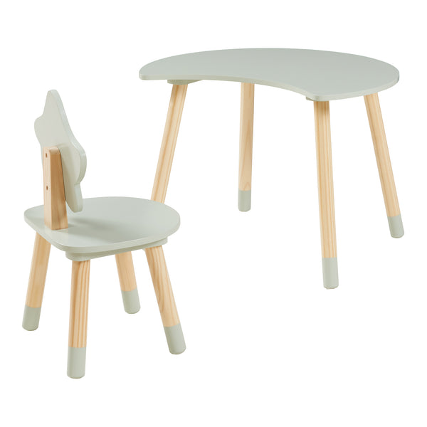 Barnskrivbord med stol Lallega måne- och stjärndesign [en.casa]