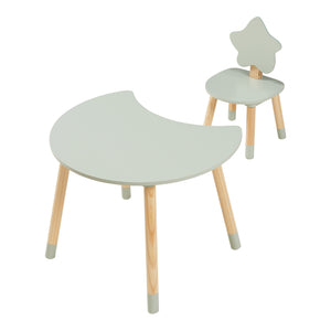 Barnskrivbord med stol Lallega måne- och stjärndesign [en.casa]