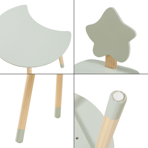 Barnskrivbord med stol Lallega måne- och stjärndesign [en.casa]