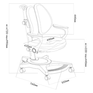 Barnskrivbordsstol Partille [en.casa]