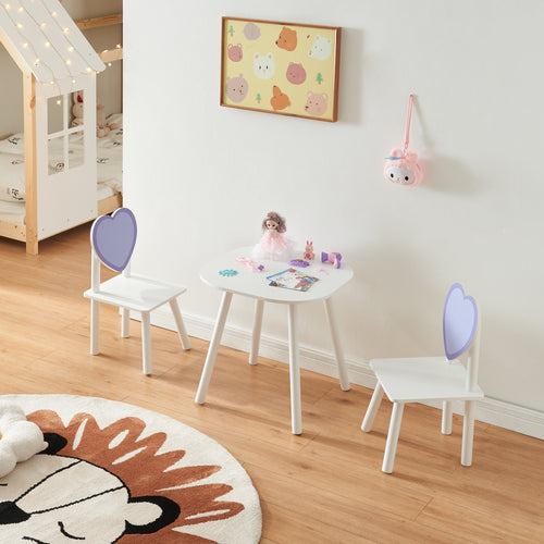 Barnsittgrupp Siljan med hjärta - Design Vit/Lila [en.casa] - premiumXL